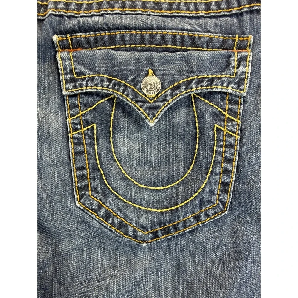 True Religion World Tour Jeans Men's 36x28 Blue Straight USA Made